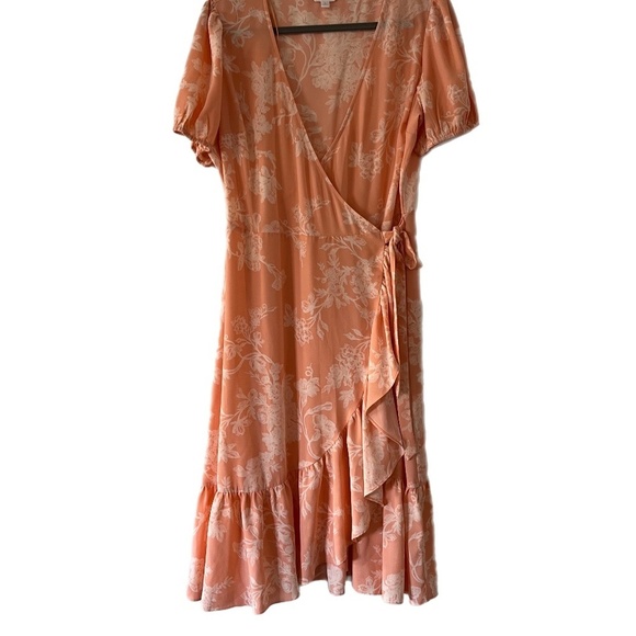 Easter Feminine Floral Wrap Ruffles Spring Wedding Party Event Dress - Picture 1 of 4